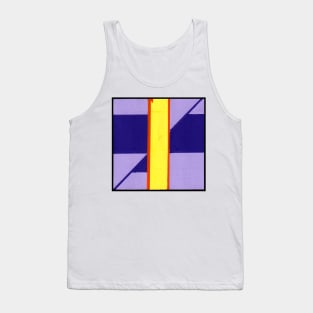 Purple Yellow Lightning Geometric Abstract Acrylic Painting Tank Top